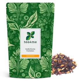 tea4me Vanille-Kirsch-Früchtchen Früchtetee mit Vanille-Kirsche-Geschmack