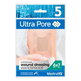 Medrull Ultra Pore WATERPROOF steriler, selbstklebender Wundverband / Wund-Pflaster 6 x7 cm