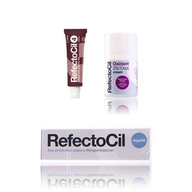 Refectocil Wimpernfarbe kastanie 4 & Refectocil Oxidant Creme 3% & Refectocil Wimpernblättchen Set