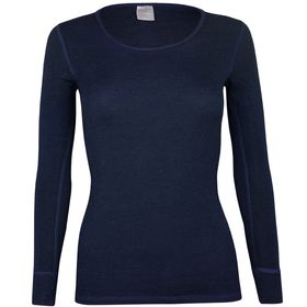 wobera NATUR Damenhemd langer Arm Schurwolle und Seide