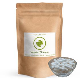 vitalundfitmit100® Vitamin B3 Niacin (Nicotinamid) Kapseln