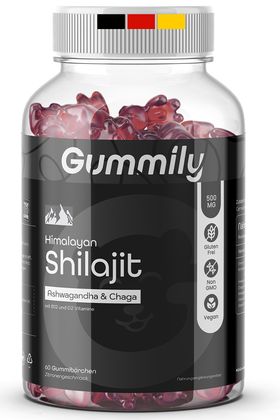 Gummily® Himalayan Shilajit Gummies - LABORGEPRÜFT - Ashwagandha & Chaga Extrakt