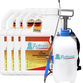 FUTUM 4x5L Teppichkäferspray + 5L Sprüher