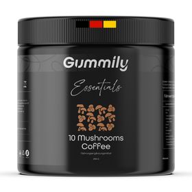 Gummily® 10 Pilzkaffee Vitalpilz Pulver (Maitake, Shiitake, Hericium, Reishi, Cordyceps, Chaga)
