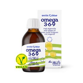 Arctic Blue Omega 3 Algenöl DHA + EPA und Hanfsamenöl ALA mit Vitamin D3