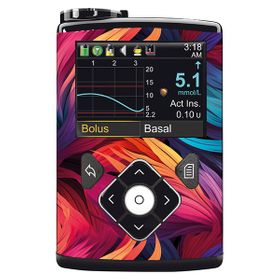 Diasticker® Minimed Sticker inkl. Clip (600/700er-Serie) "Feathers"