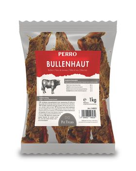 PERRO Rinderbullenhaut - extra harter Kausnack für Hunde