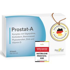 DocVital® Prostata Komplex Kapseln - Sägepalmenextrakt, Kürbiskernextrakt, Zink, Vitamin D3 & mehr