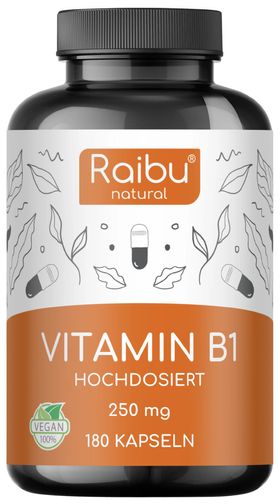 Vitamin B1 Thiamin Kapseln Hochdosiert - RAIBU