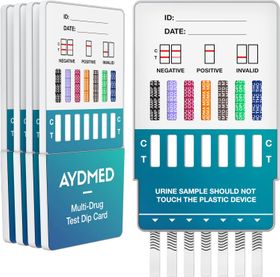 Aydmed Drogenschnelltest Dip-Karten für 7 Drogenarten | Drogentest für Urin