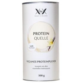 XbyX® Protein Quelle Vanille - veganes 3K Proteinpulver für Frauen ab 40 - Zuckerfrei