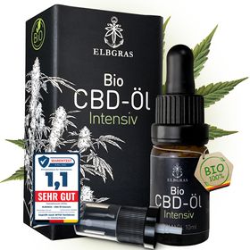 Elbgras Bio CBD Öl 30% - Vollspektrum Hanföl - CBD-Tropfen oder Spray - Cannabisöl - Deutsche Marke