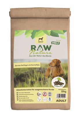 RAW Nature kaltgepresstes Trockenfutter ADULT Huhn Pur