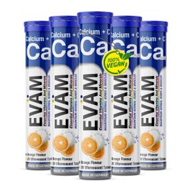 EVÄM Calcium + Vitamin C Brausetabletten - 5 Set