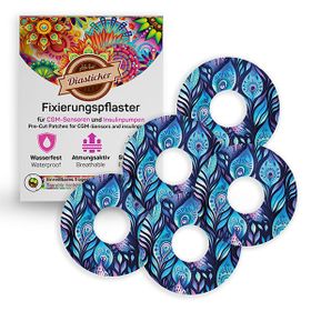 Diasticker® Freestyle Libre 3 / 3 Plus Fixiertapes "Batik Peacock"