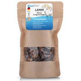 BluePet Lamm Lungenwürfel, Snack für Hunde, Hundeleckerli, Leckerchen Lamm, Hundesnack, Leckerli