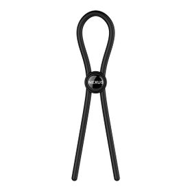 Nexus Forge Single Adjustable Lasso Silicone Cock Ring Black
