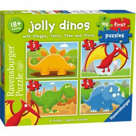 Dinosaurier-Puzzle 2+3+4+
