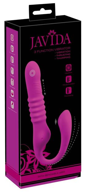 JAVIDA - Stoß-Vibrator mit Klitoris-Stimulationsarm