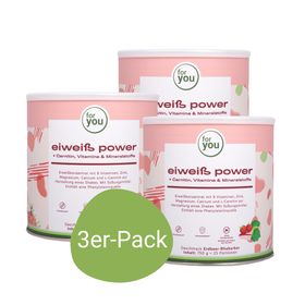 for you Eiweiß Power Erdbeer-Rhabarber Dreierpack