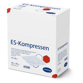 Hartmann ES Mullkompressen steril 10 cm, 17-fädig, 8-fach