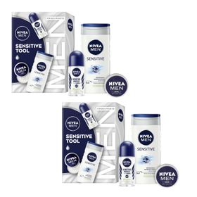 NIVEA MEN Sensitive Tool Geschenkset Sensitive Pflegedusche + Roll-On