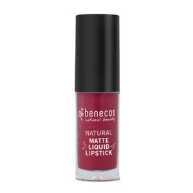 benecos Natural Beauty Matte Liquid Lipstick bloody berry Bio