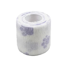 NatuSol Kohäsive Bandage weiß m. Pfotenmotiv 5 cm x 4,5 m, Set I