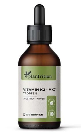 plantrition Vitamin K2 MK7 Tropfen - 20 ml - 100 µg pro Tagesdosis