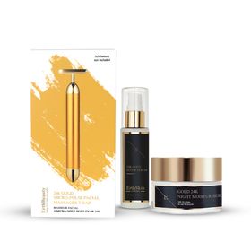 ErthSkin London T-Stab-Massagegerät + 24K Goldcreme + mit Serum set