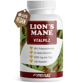 ProFuel - Lions Mane Kapseln 180x - 2000 mg Löwenmähne Pilz-Extrakt - 180 Kapsel
