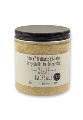 Badesalz Badezusatz Zirbe mit Bio Schafmilch