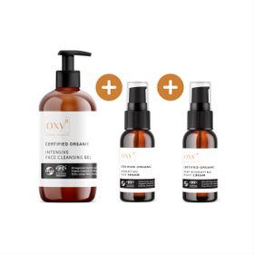 oxy8 Naturkosmetik - Anti-Aging Set für Männer REINIGUNGS GEL, TAGES- & NACHTCREME