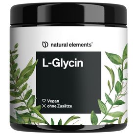 natural elements L-Glycin Pulver – 500g – 11 Monate Reichweite – optimal dosiert, von Natur aus süß