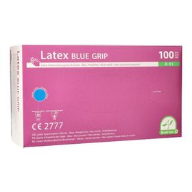 Medi-Inn Latex blue grip Einmalhandschuhe