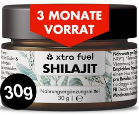 XTRA FUEL Shilajit Harz - Original Himalaya Shilajit mit 58% Fulvinsäure & Huminsäure