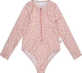 Swim Essentials LangarmUVBadeanzug für Mädchen alt Leoparden Muster/
