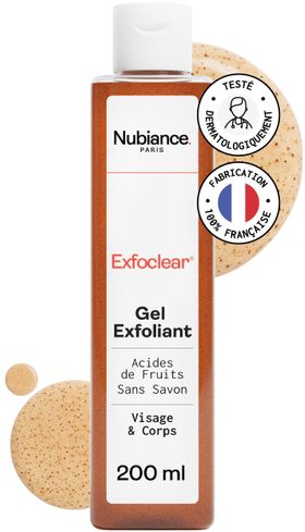 Nubiance - Exfoclear Peeling-Gel für Gesicht und Körper mit Fruchtsäuren
