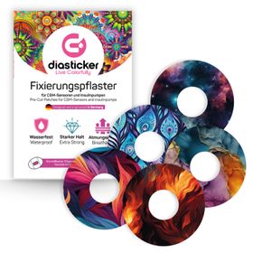 Diasticker® Freestyle Libre 3 / 3 Plus Fixiertapes "Mix-Paket Colorful"