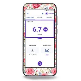 Diasticker® Omnipod 5 Sticker "Red Roses"