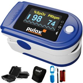 pulox - PO-200 Set - Finger-Pulsoximeter - Blau