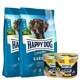 Happy Dog Supreme Karibik Doppelpack + Happy Dog Snack Drink