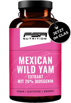 FSA NUTRITION Yamswurzel Extrakt | Mexican Wild Yams Extrakt mit 20% Diosgenin 180 Kapseln im Glas