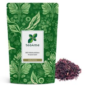 tea4me BIO Hibiskusblüten Kräuterwohl Blüten geschnitten für Hibiskustee