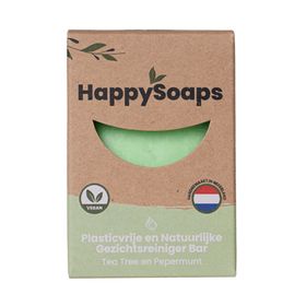 HappySoaps Fester Gesichtsreiniger Tee Baum & Pfefferminze