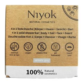 Niyok - 4in1 Feste Dusche - 80g Athletic grey