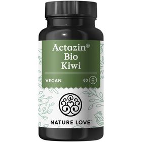 NATURE LOVE® Bio Kiwi Darmkur - 60 Kapseln - 25000 AE Actinidain/Tagesdosis - ACTAZIN® Kiwipulver