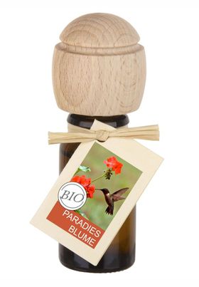 Traumduft Piccolino Paradiesblume Duftöl – Handgefertigt, ätherische Öle, Buchenholzverschluss