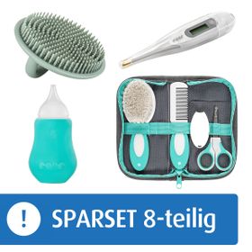 reer BabyCare Fieberthermometer und Pflegeset 8teilig für Nägel, Haare und Nase