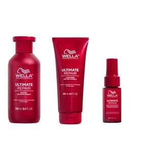 Wella Ultimate Repair Shampoo & Conditioner & Miracle Hair Rescue Set
